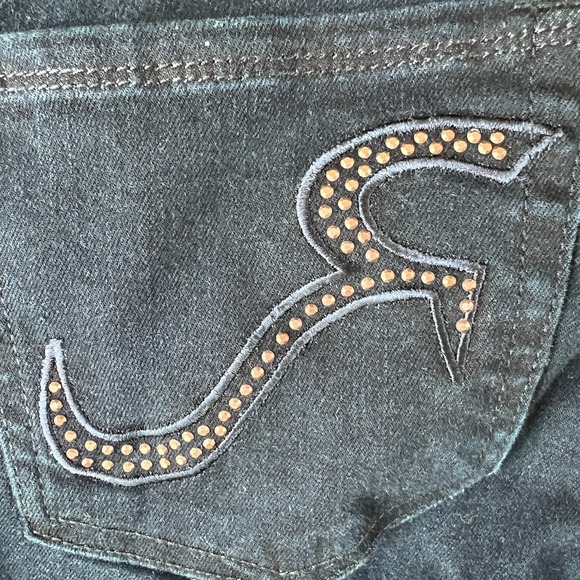 Rock & Republic Jeans Women 10 31x32 Blue Denim Cotton Stretch Mid Rise Straight - Picture 15 of 16